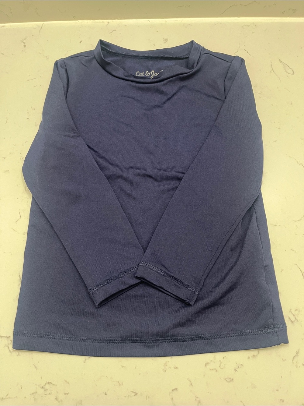 Cat & Jack Navy Long Sleeve Basic Tee